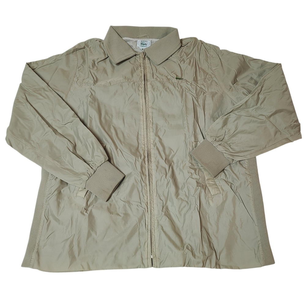Izod Lacoste Jacket Mens Large Full Zip Harrington Golf Windbreaker Vented Back